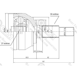 Junta Garma Audi Q7 // Toureg Lado Rueda 30/27