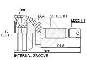 Junta Garma Mitsubishi Galant Eclipse 89/93 Lado Rueda 25/23