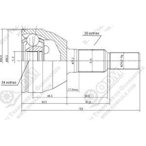Junta Garma Chevrolet Captiva Seguro Medio Lado Rueda 30/34