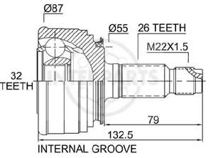 Junta Garma Honda Prelude 88/89 Lado Rueda 26/32