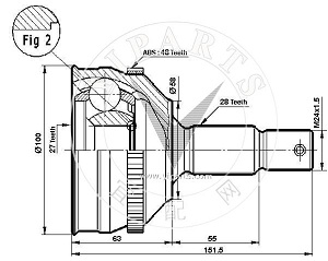 Junta Garma Peugeot 605 3.0 Abs 48z Lado Rueda 28/27