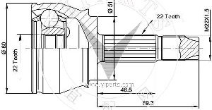 Junta Garma Fiat Doblo Seguro Exterior Lado Rueda 22/22