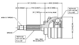 Junta Garma Lada Niva 94/95 Lado Rueda 22/22