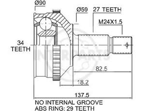 Junta Garma Peugeot Expert 1.6 94/. Abs 48z Lado Rueda 27/34