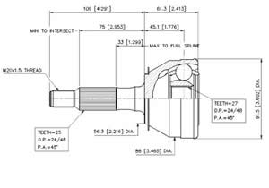 Junta Garma Renault Trafic 92/.. Lado Rueda 25/27