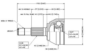Junta Garma Fiat Ducato ../94 Lado Rueda 28/27