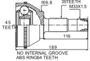 Junta Garma Fiat Ducato Maxi 18QLI 94/.. Lado Rueda 35/45