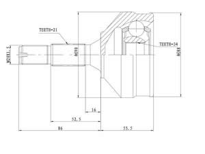 Junta Garma Peugeot 206 1.9D HDI Lado Rueda 21/34