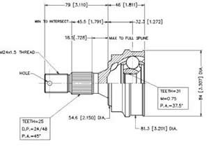 Junta Garma Peugeot 306/405/406 Abs 29z Lado Rueda 25/34