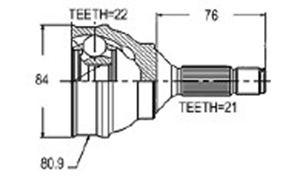 Junta Garma Peugeot 206 1,1/1,4/1,6 Seg Int Lado Rueda 21/22