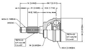 Junta Garma Peugeot 205 Lado Rueda 21/22