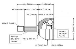 Junta Garma Renault 9/11 Lado Rueda 21/30