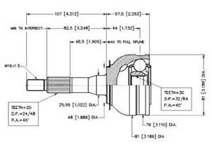 Junta Garma Renault 12 5 velocidades Lado Rueda 20/30