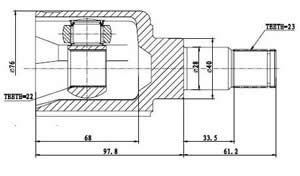 Junta Garma Ford Ka ambos Fiesta Izquierdo Lado Caja 23/22
