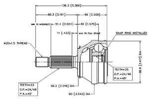 Junta Garma Renault 21 Lado Rueda 23/25