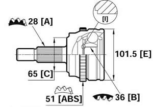 Junta Garma Renault Master Lado Rueda 28/27