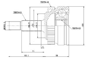 Junta Garma Renault Laguna Abs 44z Lado Rueda 23/25