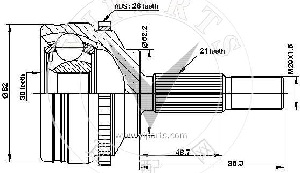 Junta Garma Renault Clio II Abs 26z Lado Rueda 21/21