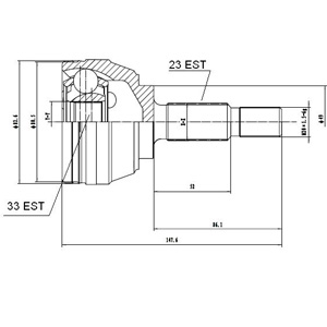 Junta Garma Renault Megane II Lado Rueda 23/33