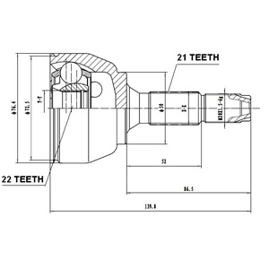 Junta Garma Peugeot 206/207 Seguro Medio Lado Rueda 21/22
