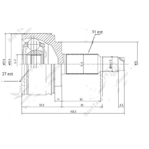 Junta Garma Renault Master III Lado Rueda 31/27
