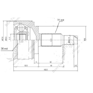 Junta Garma Renault Master III Lado Rueda 31/36