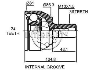 Junta Garma Ford Focus II C/Bulon 07/.. Lado Rueda 36/24