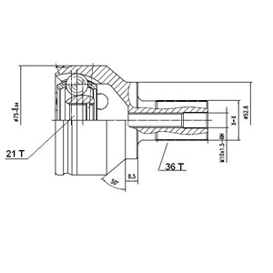 Junta Garma Ford Focus II Diesel C/Bulon 07/.. L/Rueda 36/21