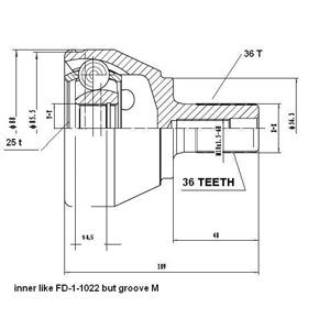 Junta Garma Ford Focus II Diesel C/Bulon 07/.. L/Rueda 36/25