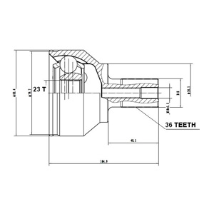 Junta Garma Ford Focus II C/Bulon 07/.. Lado Rueda 36/23