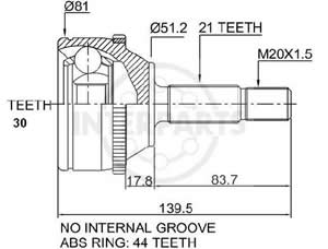 Junta Garma Renault Megane Abs 44z Lado Rueda 21/30
