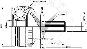 Junta Garma Renault Clio Megane Abs 26z Lado Rueda 21/30