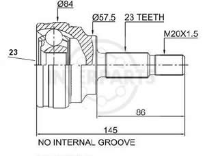 Junta Garma Renault Kangoo 05/.. Lado Rueda 23/23