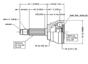 Junta Garma Ford Escort 1600cc 83/92 Lado Rueda 23/22