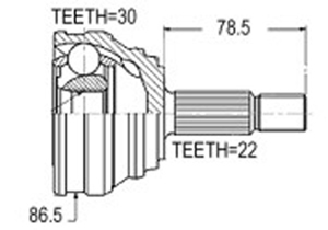 Junta Garma Ford Galaxy 92/.. Quantum Gol Lado Rueda 22/30