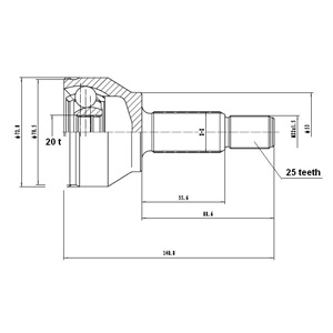 Junta Garma Ford Fiesta Ka Seguro Palier Lado Rueda 25/20