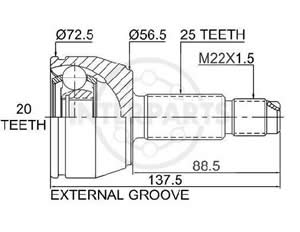 Junta Garma Ford Fiesta Ka Seguro Homoc Lado Rueda 25/20