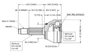 Junta Garma Fiat 128SE 147 Uno Duna 85/.. L/Rueda 22/20