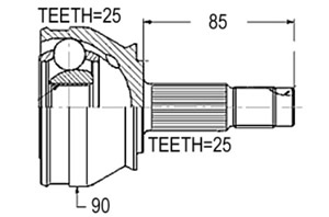 Junta Garma Alfa Romeo 145/145/155/164 2,0 94/.. L/R 25/25