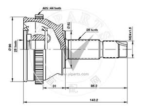 Junta Garma Alfa Romeo 145/146/155/164 2.0 94/.. L/R 25/25