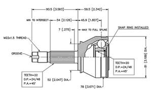 Junta Garma Fiat Fiorino 1.3 1.5 1.6 94/.. Lado Rueda 22/20