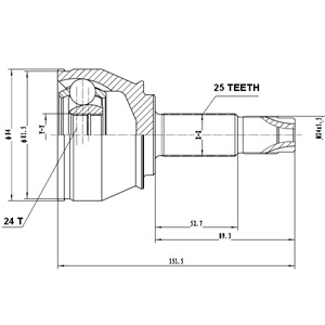 Junta Garma Fiat Idea Palio 1.8 8V 02/.. Lado Rueda 25/24