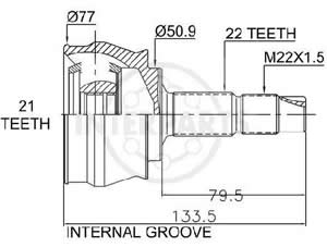 Junta Garma Fiat Idea Punto 14 Fire Seg Med Lado Rueda 22/21
