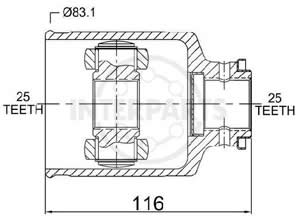Junta Garma Subaru Legacy 4x2 90/98 Lado Caja 25/25
