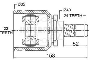Junta Garma Nissan Sentra 1.6 87/90 Lado Caja 24/23