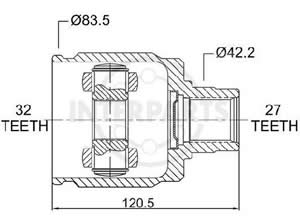 Junta Garma Honda CR-V 97/01 Lado Caja Izq 27/32