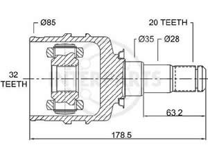 Junta Garma Toyota Camry 2.2 4 cil 92/96 Lado Caja Izq 20/32