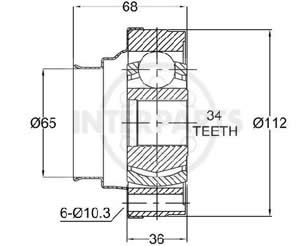 Junta Garma Toyota Camry 3.0 6V 92/96 Lado Caja Izq 34/112mm