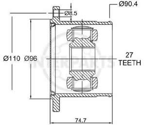 Junta Garma Nissan Pathfinder Pick Up 87/04 Lado Caja 27/00