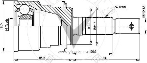 Junta Garma Daihatsu Terios Lado Rueda 24/19